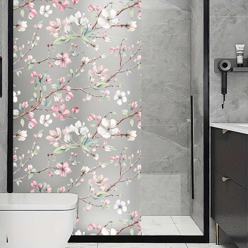 Fönsterfilm med vackert blommigt mönster