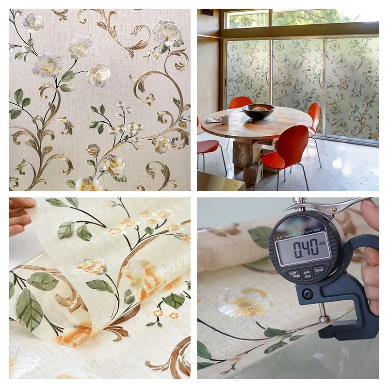 Fönsterfilm med blommigt mönster