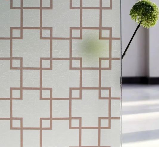 Fönsterfilm med modern geometrisk design