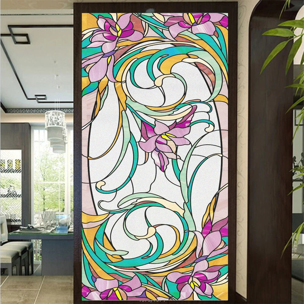 Fönsterfilm - blommig Art Nouveau