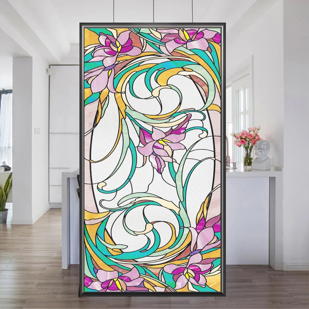 Fönsterfilm - blommig Art Nouveau