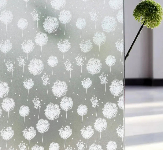 Fönsterfilm med vackra maskrosbollar