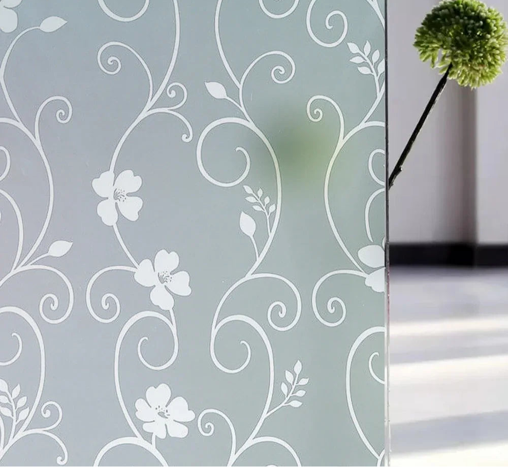 Fönsterfilm med blomrankor