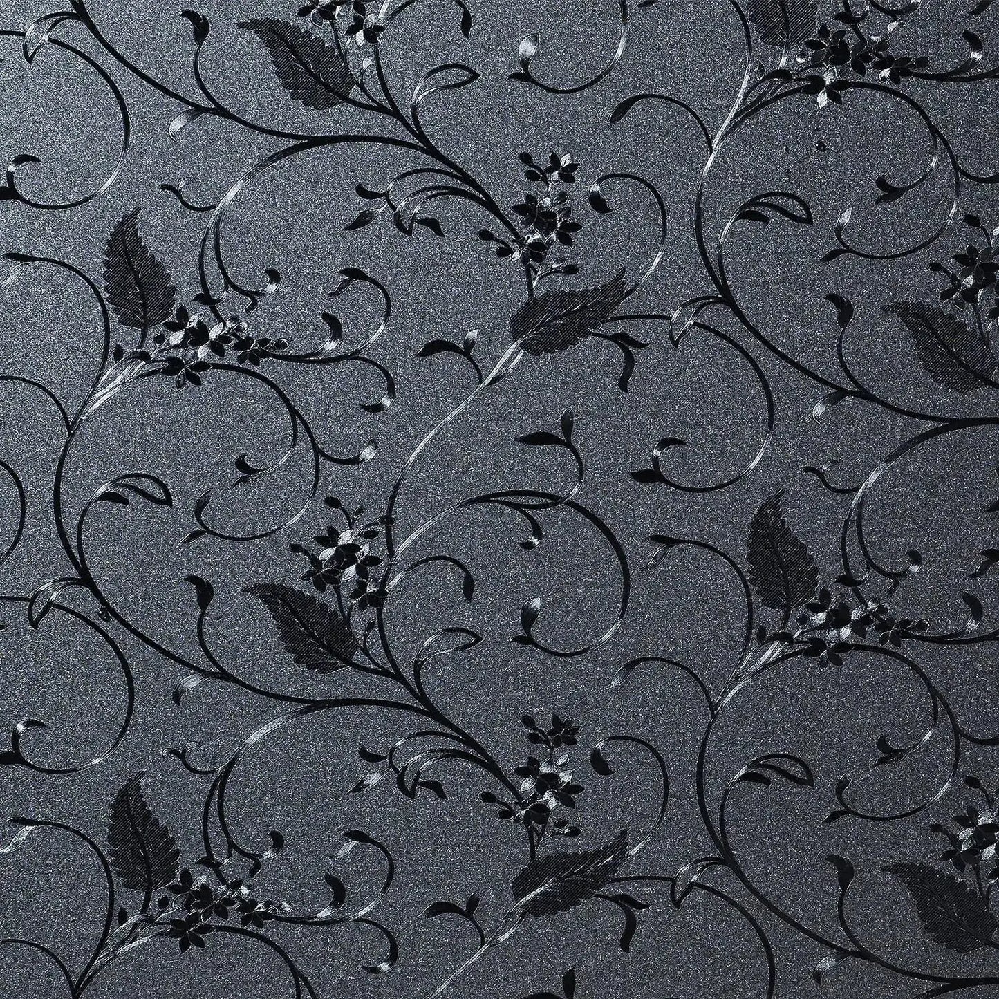 Fönsterfilm med dekorativ mörk design