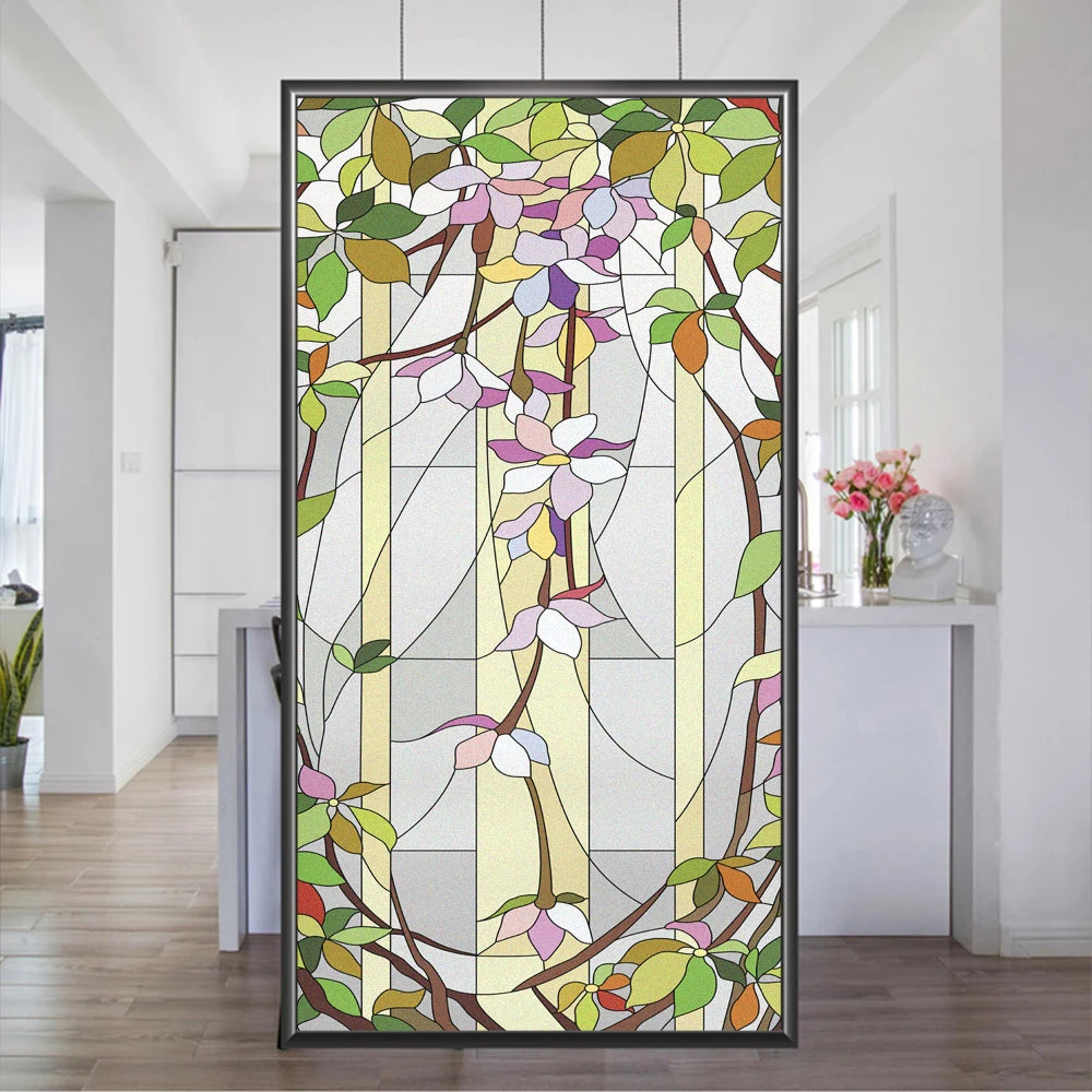 Fönsterfilm - blommig Art Nouveau