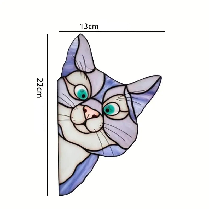 Fönsterdekal - Kattmotiv, självhäftande - Fonsterdekal