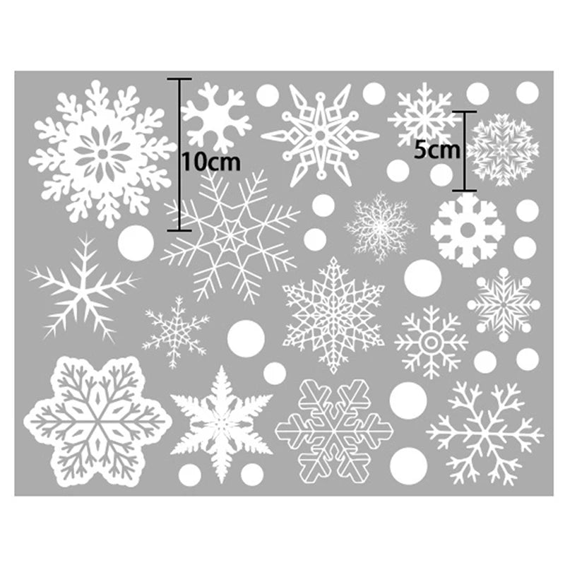 Juldekal - Glitter-snöflingor - Fonsterdekal