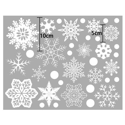 Juldekal - Glitter-snöflingor - Fonsterdekal